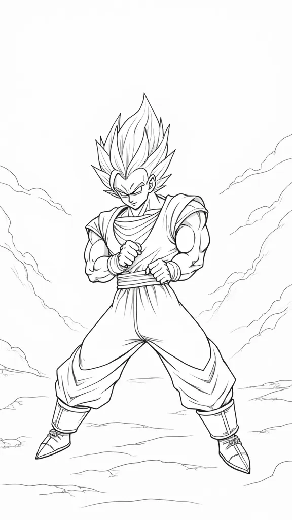 vegeta and goku coloring pages